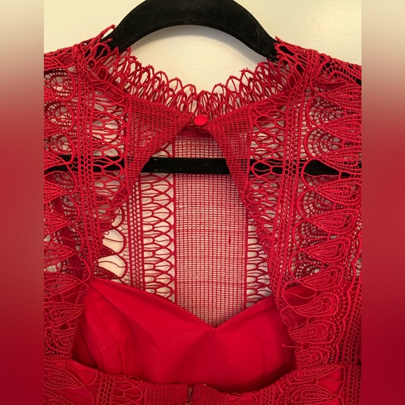 Lumier by Bariano crimson red dress size L - Picture 4 of 7